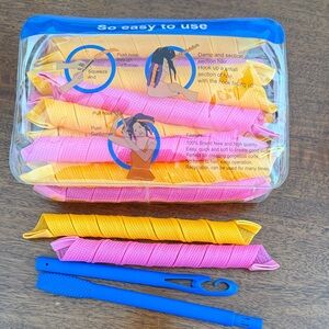 Magic no heat spiral curlers with application hook 20pc